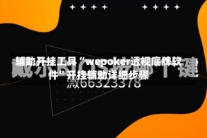 辅助开挂工具“wepoker透视底牌软件”开挂辅助详细步骤