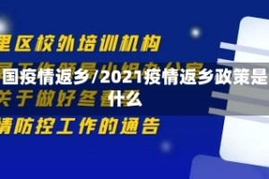 中国疫情返乡/2021疫情返乡政策是什么