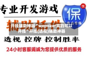开挂辅助神器“wepoker真的可以开挂”开挂(透视)辅助神器