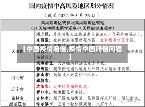 【中国疫情赔偿,疫情中国赔偿问题】-第1张图片