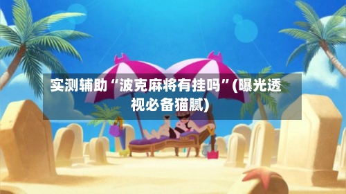 实测辅助“波克麻将有挂吗”(曝光透视必备猫腻)-第1张图片