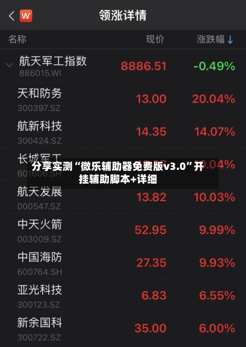 分享实测“微乐辅助器免费版v3.0	”开挂辅助脚本+详细-第3张图片