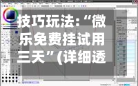 技巧玩法:“微乐免费挂试用三天”(详细透视教程)-第2张图片