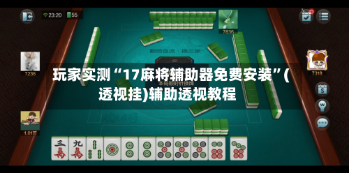 玩家实测“17麻将辅助器免费安装”(透视挂)辅助透视教程-第3张图片
