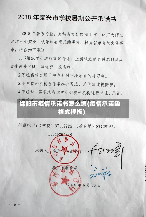 绵阳市疫情承诺书怎么填(疫情承诺函格式模板)-第2张图片