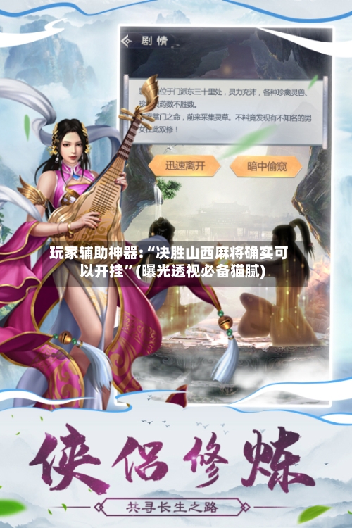 玩家辅助神器:“决胜山西麻将确实可以开挂	”(曝光透视必备猫腻)-第2张图片