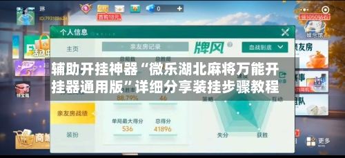 辅助开挂神器“微乐湖北麻将万能开挂器通用版	”详细分享装挂步骤教程-第1张图片