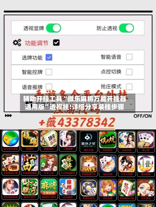辅助开挂工具“微乐麻将万能开挂器通用版	”透视挂!详细分享装挂步骤-第2张图片