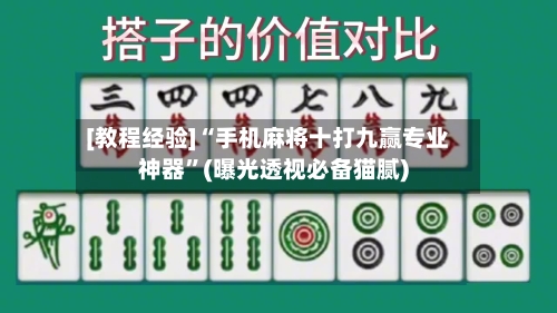 [教程经验]“手机麻将十打九赢专业神器”(曝光透视必备猫腻)-第1张图片