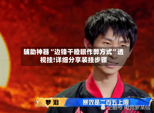 辅助神器“边锋干瞪眼作弊方式”透视挂!详细分享装挂步骤-第2张图片